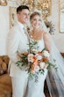 Bride wearing Albany wedding dress by Maggie Sottero with her husband