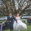 Bride Wearing Ballgown Wedding Dress Called Indiana By Maggie Sottero Running With Groom