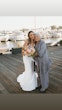 Bride Lace Crepe Wedding Dress Called Alda By Rebecca Ingram With Grandmother Of The Bride