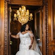 Bride Wearing Beaded Mermaid Style Wedding Dress Brinkley Lynette By Maggie Sottero