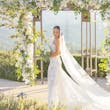 Bride Wearing Lace Fit-n-flare Wedding Dress Called Nyjah By Sottero And Midgley With A Veil