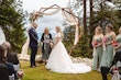 Bride Wearing Lace Aline Wedding Dress Called Harlem By Maggie Sottero At The Ceremony