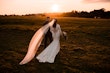 Bride Wearing Simple Keyhole Back Wedding Dress Called Aston By Sottero and Midgley Walking With Groom