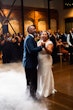 Bride Wearing Chic Crepe Wedding Gown Called Anson By Sottero And Midgley Dancing With Her Father