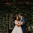 Groom With Bride Wearing Vintage Inspired A-line Charlene Lynette By Maggie Sottero 