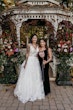 Bride Wearing Lace Ballgown Wedding Dress Called Sasha By Maggie Sottero With The Maid-Of-Honor