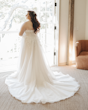 Bride Wearing A-line Bridal Dress Ainsleigh By Rebecca Ingram