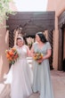 Bride Wearing A-line Tulle Wedding Dress Ardelle By Rebecca Ingram