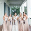Bridal Party with Bride Wearing A-Line Wedding Dress Called Wallis by Maggie Sottero