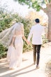 Bride In Crepe And Lace Wedding Dress Called Beverly By Rebecca Ingram