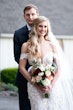Groom With Bride Wearing Lace Sheath Wedding Dress Tanica By Sottero And Midgley