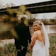 Real Bride wearing Vintage-inspired lace wedding dress called Nola by Maggie Sottero.
