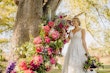 Bride at Outdoor Fall Wedding Wearing Fairytale Ballgown Wedding Dress Called Valona by Sottero and Midgley.