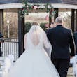 Real Bride In Ruffled Wedding Dress Called Fatima By Maggie Sottero With Father Of The Bride