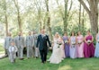 Family and Bride Wearing a Classic Lace Wedding Dress Called Brenda by Rebecca Ingram