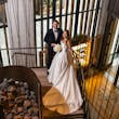 Bride Wearing Simple Ballgown Wedding Dress Called Fortune By Maggie Sottero With Groom