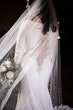 Back Detail Of Bride Wearing Simple Keyhole Back Wedding Dress Called Aston By Sottero and Midgley