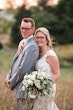 Groom With Bride Wearing Sultry Lace Cap Sleeve Wedding Dress Chauncey By Sottero And Midgley