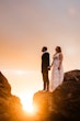 Groom With Bride Wearing A White A Line Wedding Dress Named Keisha By Maggie Sottero