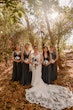 Bride Wearing Cold Shoulder Crepe Wedding Dress Bracken Lynette By Sottero And Midgley