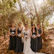Bride Wearing Cold Shoulder Crepe Wedding Dress Bracken Lynette By Sottero And Midgley