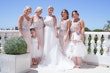 Bride Wearing High Neck Princess Wedding Dress Ardelle By Rebecca Ingram