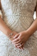 Curvy real bride wearing lace mermaid wedding dress called Judson by Maggie Sottero.