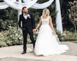 Groom With Bride Wearing Lace Ballgown Zachary By Sottero And Midgley
