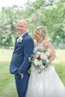 bride in crystals and sparkling beaded wedding dress called meryl by maggie sottero