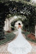 Bride Wearing Sheath Lace Wedding Dress Celeste By Maggie Sottero