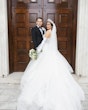 Bride Wearing Princess Ballgown Called Elton By Sottero And Midgley With Groom