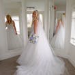 Bride In Lace A-Line Wedding Dress Called Taylor By Maggie Sottero With Long Veil