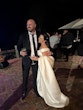 Bride wearing Darius wedding dress by Maggie Sottero with her husband