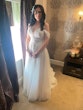 Bride Wearing Off-The-Shoulder Princess Wedding Dress Mavis By Rebecca Ingram