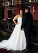 Groom With Bride Wearing Boho-Chic Ball Gown Meryl By Maggie Sottero