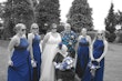 Bride wearing Natasha by Rebecca Ingram with her bridesmaids