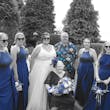 Bride wearing Natasha by Rebecca Ingram with her bridesmaids