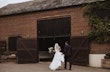 Real Bride in A-Line Bridal Gown with 3-D Floral Motifs Called Mirra by Maggie Sottero