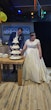 Bride Wearing Ballgown Wedding Dress Called Iona Leigh By Rebecca Ingram Cutting The Cake With Groom