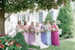 Bridesmaids with the Bride Wearing a Classic Lace Wedding Dress Called Brenda by Rebecca Ingram