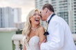 Groom Whispering In Brides Ear Wearing Lace Mermaid Wedding Dress Called Bronson