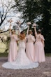 Bride Wearing Sequin Mermaid Wedding Dress Elsie By Rebecca Ingram