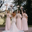 Bride Wearing Sequin Mermaid Wedding Dress Elsie By Rebecca Ingram