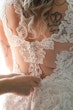 Bride Wearing Sultry Lace Cap Sleeve Wedding Dress Chauncey By Sottero And Midgley