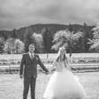 Bride Wearing Ballgown Wedding Dress Called Indiana By Maggie Sottero With Groom In A Field