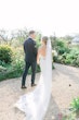 Bride In Backless Crepe Baxley Maggie Sottero With Groom