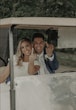 Groom With Bride Wearing Modest Cap Sleeve Ball Gown Pearson By Maggie Sottero