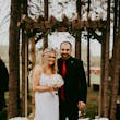 Real Bride wearing Vintage-inspired lace wedding dress called Nola by Maggie Sottero.