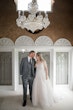 Bride In Beaded A-line Marvine Sottero And Midgley With Groom