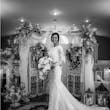 Bride Wearing Modest Lace Wedding Dress Called Tuscany Leigh By Maggie Sottero